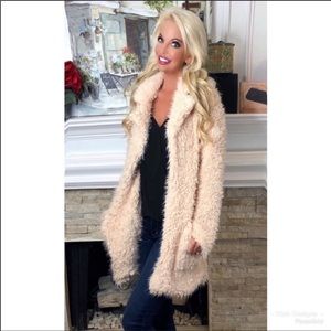 Blush shaggy Faux